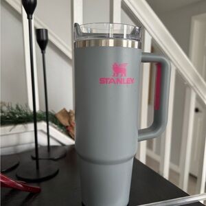 Stanley Gray Mug with Pink Accent